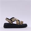 Una Healy Replay Chunky Sole Sandal - Black Zebra